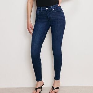 Good American, Stretch Skinny Jeans, Dark Blue,  Womans Plus 24.